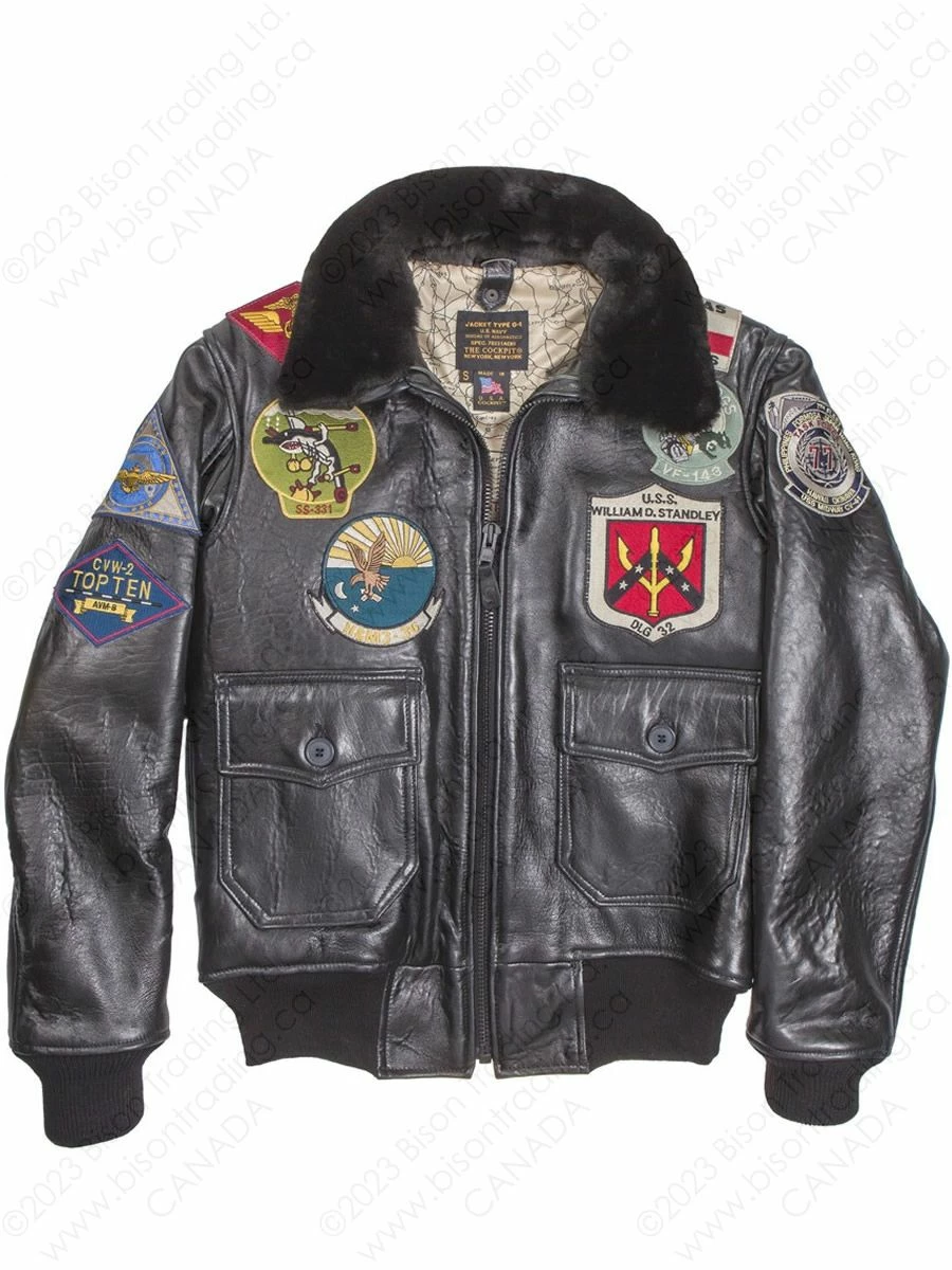 Cockpit USA Top Gun Navy G-1 Jacket Z201036M 3 Cockpit USA Top Gun Navy G-1 Jacket Z201036M