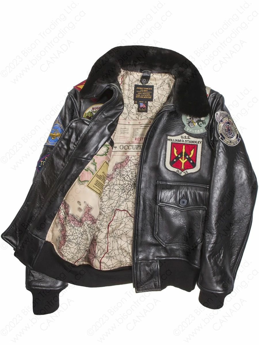 Cockpit USA Top Gun Navy G-1 Jacket Z201036M 4 Cockpit USA Top Gun Navy G-1 Jacket Z201036M - Image 2