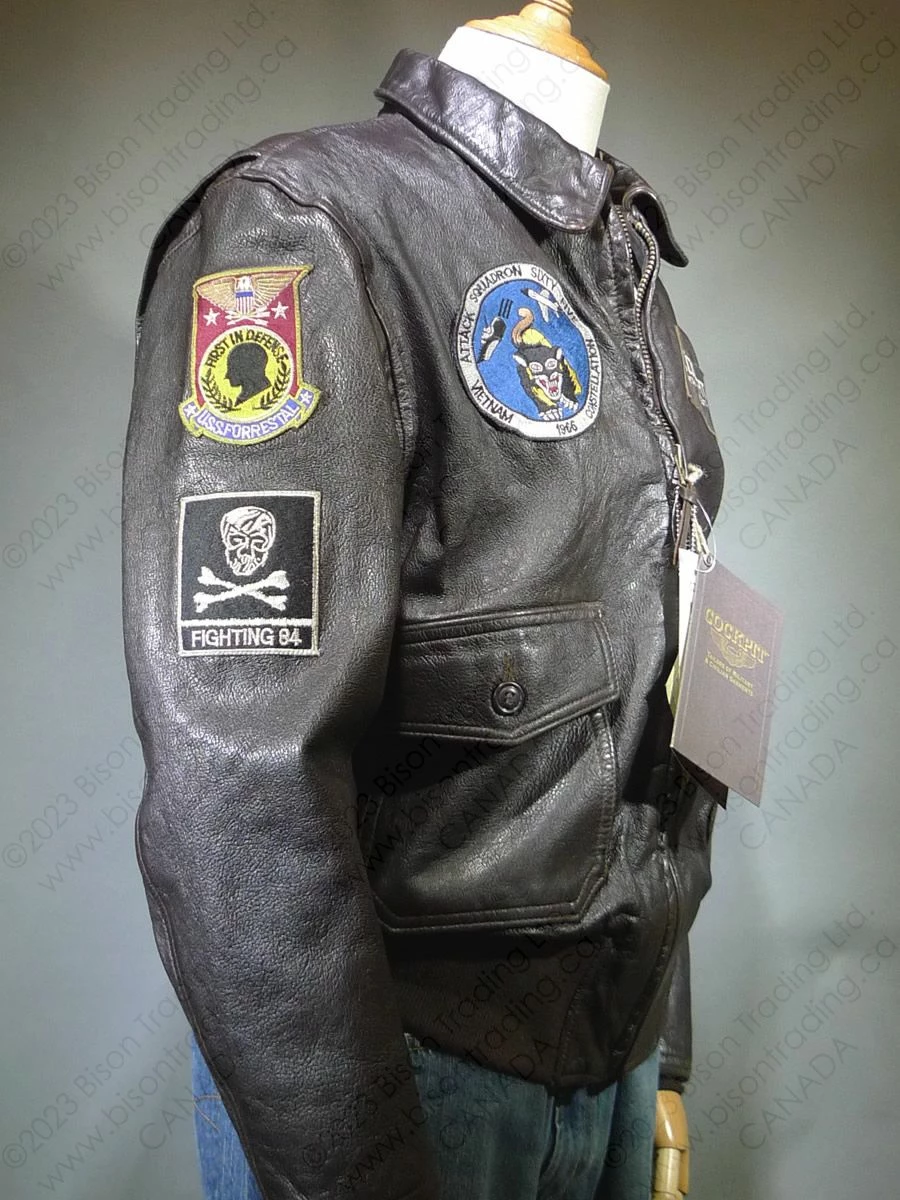 Cockpit USA USS Forrestal Carrier Pilot's Vietnam Flight Jacket Z21E002I 6 Cockpit USA USS Forrestal Carrier Pilot's Vietnam Flight Jacket Z21E002I - Image 4