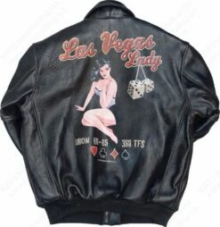 Cockpit USA Las Vegas Lady Pinup A-2 Jacket Z21A002 8 Cockpit USA Las Vegas Lady Pinup A-2 Jacket Z21A002 -Bison Trading Shop cockpit lasvegasladypinup a2 back