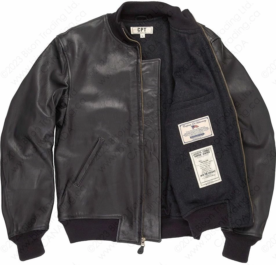 Cockpit USA Leather Tanker Jacket Z21E012 4 Cockpit USA Leather Tanker Jacket Z21E012 - Image 2