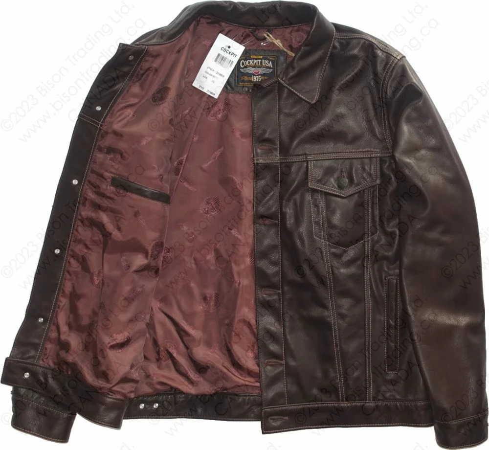 Cockpit USA Calfskin Leather Jean Jacket Z21X003 21 Cockpit USA Calfskin Leather Jean Jacket Z21X003 - Image 19