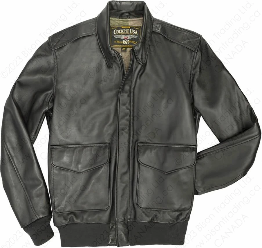 Cockpit USA Lightweight Pilot A-2 Flight Jacket Z21V025 3 Cockpit USA Lightweight Pilot A-2 Flight Jacket Z21V025