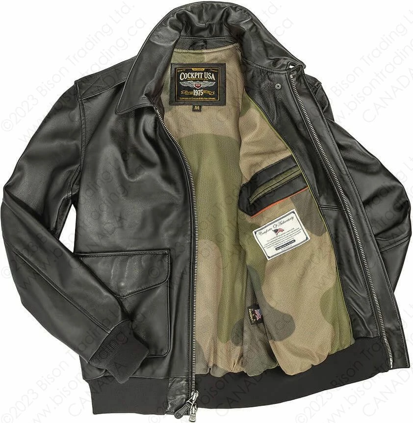 Cockpit USA Lightweight Pilot A-2 Flight Jacket Z21V025 5 Cockpit USA Lightweight Pilot A-2 Flight Jacket Z21V025 - Image 3