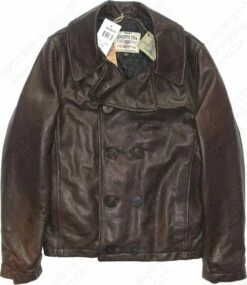 Cockpit USA Naval Short Leather Peacoat Z21U025 28 Cockpit USA Naval Short Leather Peacoat Z21U025 -Bison Trading Shop cockpit naval peacoat 12