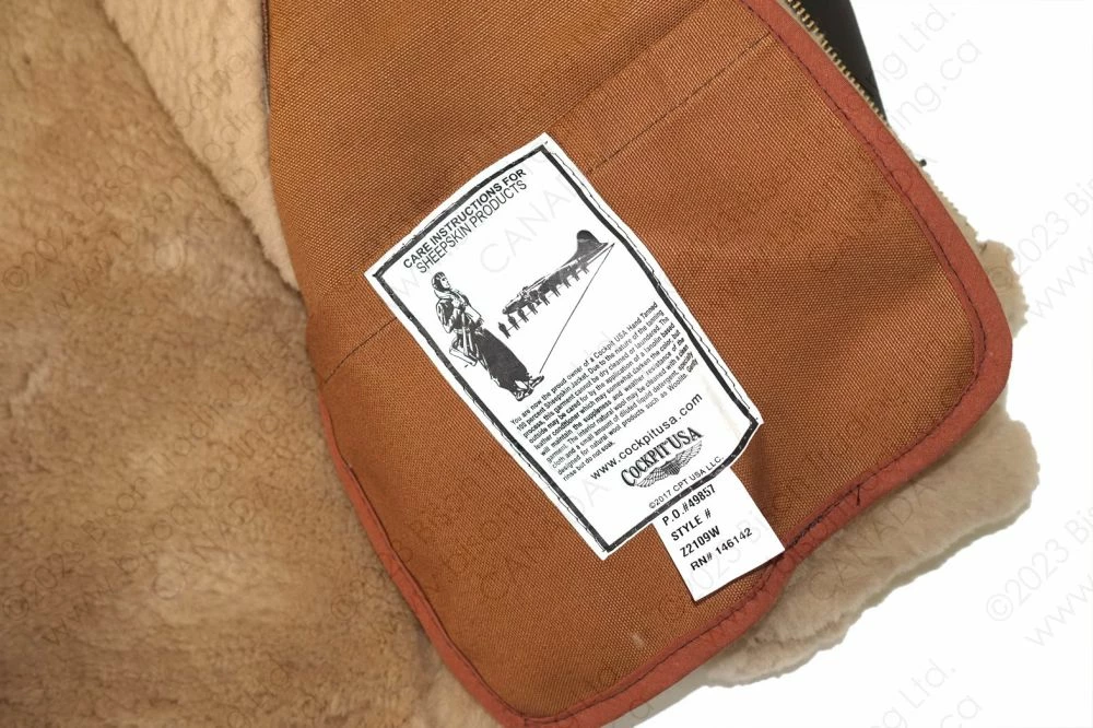 Cockpit USA RAF Sheepskin Bomber Jacket Z2109 22 Cockpit USA RAF Sheepskin Bomber Jacket Z2109 - Image 20