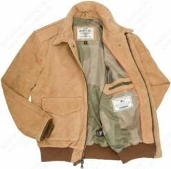 Cockpit USA Gentleman Pilot A-2 Flight Jacket Z21V024 11 Cockpit USA Gentleman Pilot A-2 Flight Jacket Z21V024 -Bison Trading Shop cockpit suede a2 3