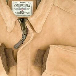 Cockpit USA Gentleman Pilot A-2 Flight Jacket Z21V024 12 Cockpit USA Gentleman Pilot A-2 Flight Jacket Z21V024 -Bison Trading Shop cockpit suede a2 4