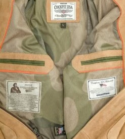 Cockpit USA Gentleman Pilot A-2 Flight Jacket Z21V024 13 Cockpit USA Gentleman Pilot A-2 Flight Jacket Z21V024 -Bison Trading Shop cockpit suede a2 5