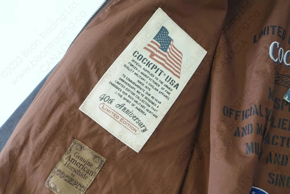 Cockpit USA 40th Anniversary Bottoms Up A-2 Pinup Jacket Z21T008 13 Cockpit USA 40th Anniversary Bottoms Up A-2 Pinup Jacket Z21T008 - Image 11