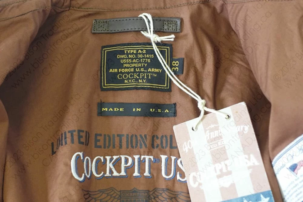 Cockpit USA 40th Anniversary Bottoms Up A-2 Pinup Jacket Z21T008 16 Cockpit USA 40th Anniversary Bottoms Up A-2 Pinup Jacket Z21T008 - Image 14
