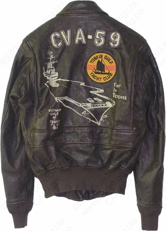 Cockpit USA USS Forrestal Carrier Pilot's Vietnam Flight Jacket Z21E002I 17 Cockpit USA USS Forrestal Carrier Pilot's Vietnam Flight Jacket Z21E002I - Image 15
