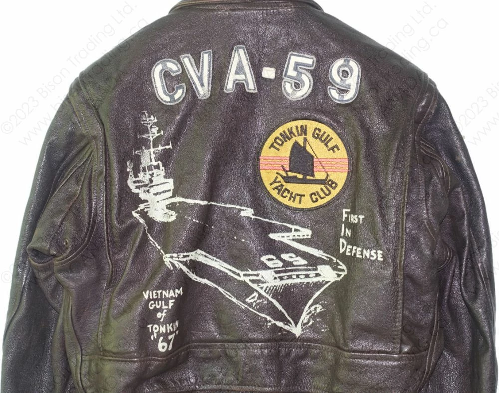 Cockpit USA USS Forrestal Carrier Pilot's Vietnam Flight Jacket Z21E002I 20 Cockpit USA USS Forrestal Carrier Pilot's Vietnam Flight Jacket Z21E002I - Image 18