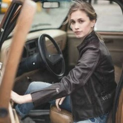 Cockpit USA Women's Motorcycle Cafe Racer Jacket W71A002 -Bison Trading Shop cockpit w71a002 black 5