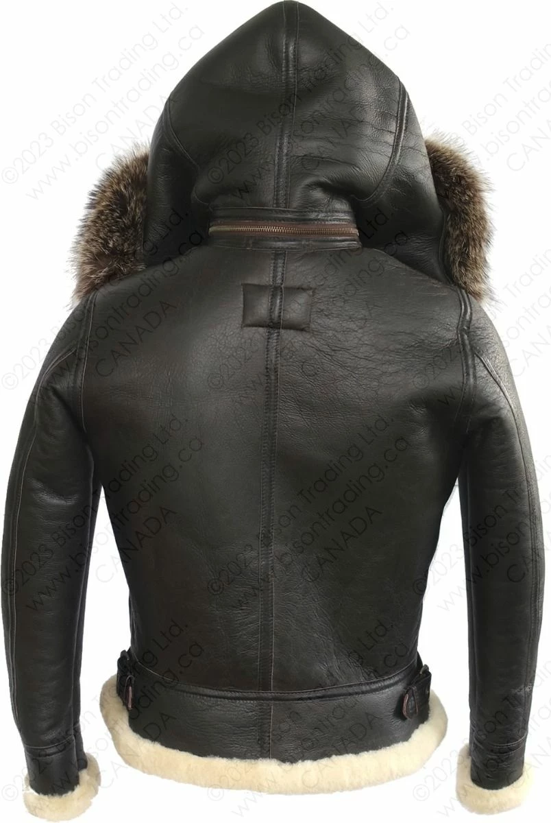 Cockpit USA Women's Hooded Sheepskin Jacket W72N500 13 Cockpit USA Women's Hooded Sheepskin Jacket W72N500 - Image 11