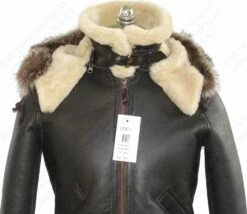 Cockpit USA Women's Hooded Sheepskin Jacket W72N500 36 Cockpit USA Women's Hooded Sheepskin Jacket W72N500 -Bison Trading Shop cockpit w72n500 l 20d