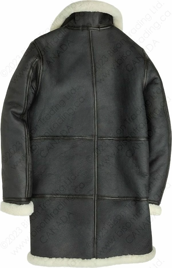 Cockpit USA Women's Black & White Sheepskin Coat W72N700 4 Cockpit USA Women's Black & White Sheepskin Coat W72N700 - Image 2