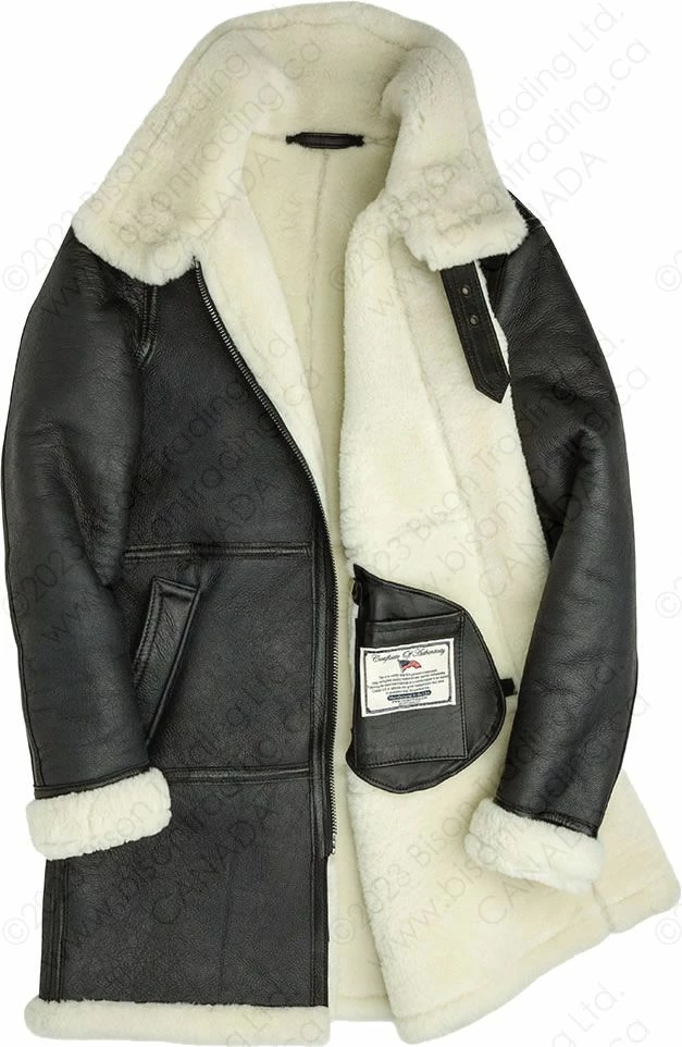 Cockpit USA Women's Black & White Sheepskin Coat W72N700 5 Cockpit USA Women's Black & White Sheepskin Coat W72N700 - Image 3