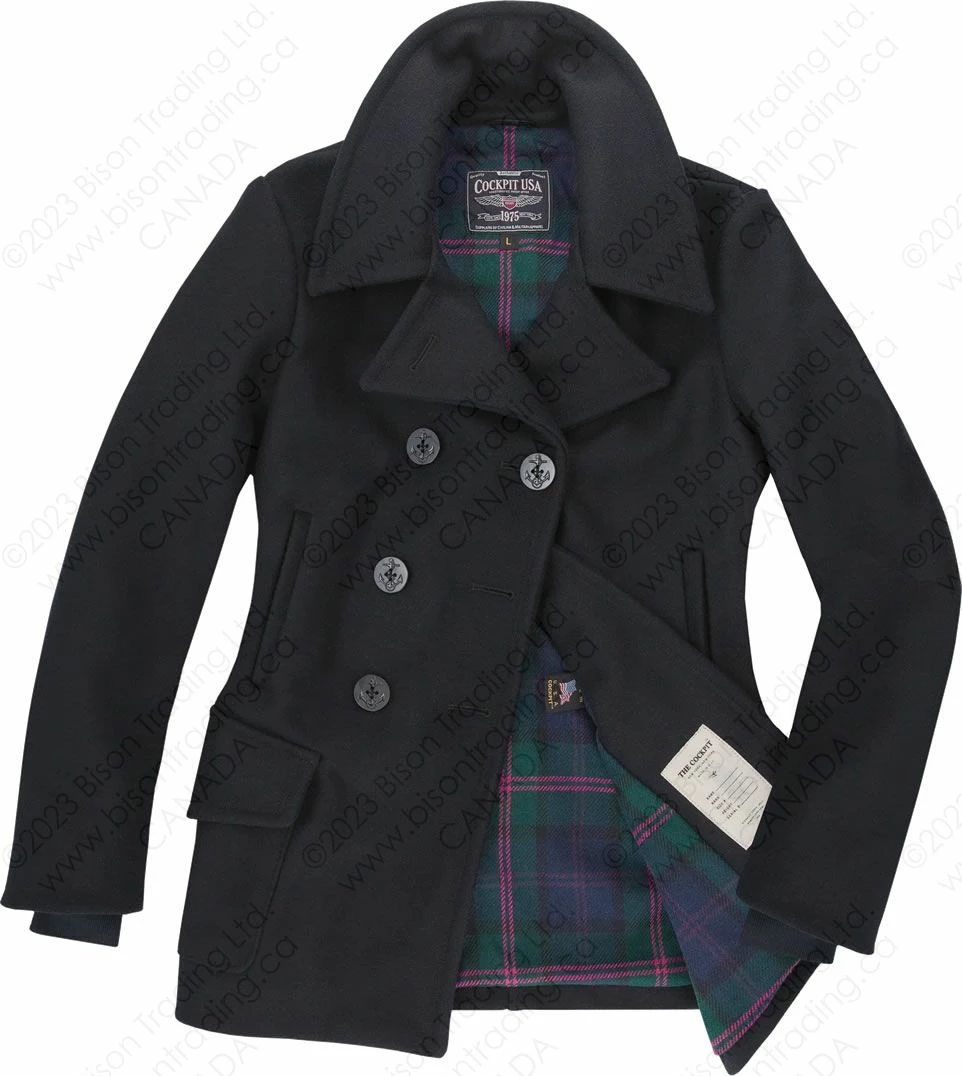 Cockpit USA Womens Navy Peacoat W78X002 3 Cockpit USA Womens Navy Peacoat W78X002
