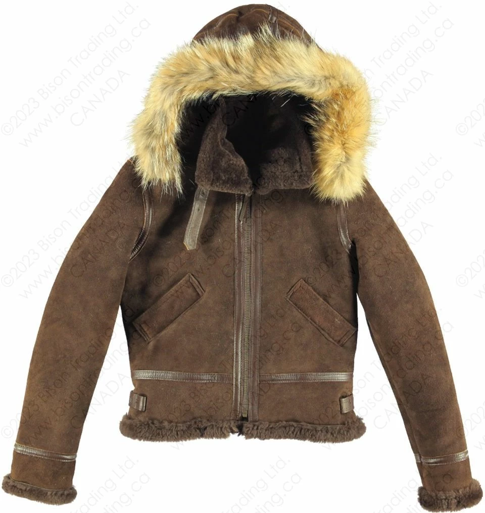 Cockpit USA Women's Hooded B-3 Bomber Jacket W72N300 3 Cockpit USA Women's Hooded B-3 Bomber Jacket W72N300