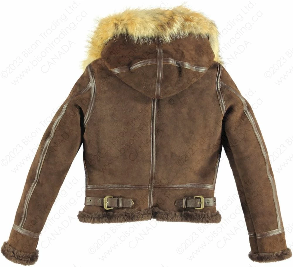 Cockpit USA Women's Hooded B-3 Bomber Jacket W72N300 4 Cockpit USA Women's Hooded B-3 Bomber Jacket W72N300 - Image 2