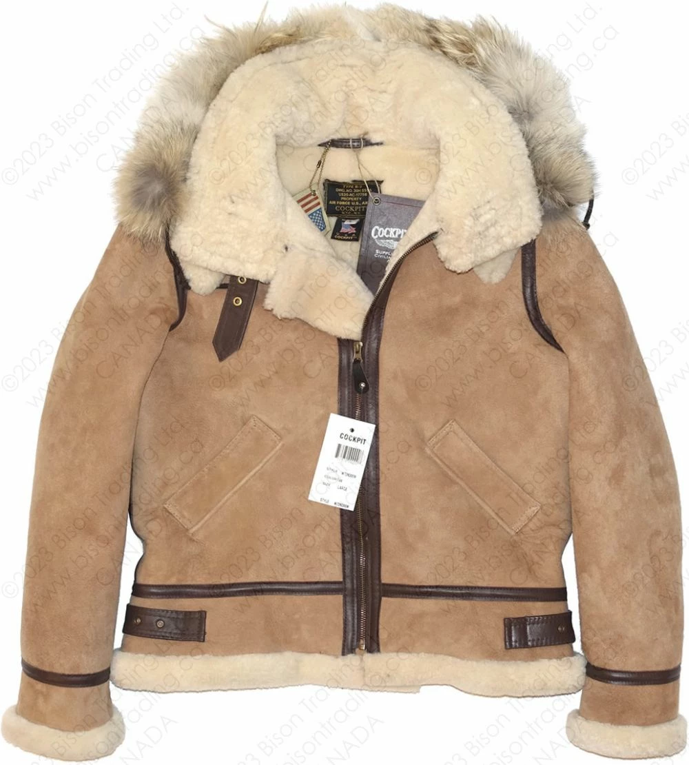 Cockpit USA Women's Hooded B-3 Bomber Jacket W72N300 15 Cockpit USA Women's Hooded B-3 Bomber Jacket W72N300 - Image 13