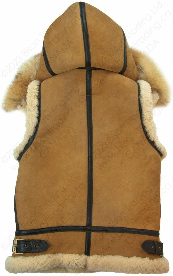 Cockpit USA Women's Hooded B-3 Suede Vest W72N400 4 Cockpit USA Women's Hooded B-3 Suede Vest W72N400 - Image 2