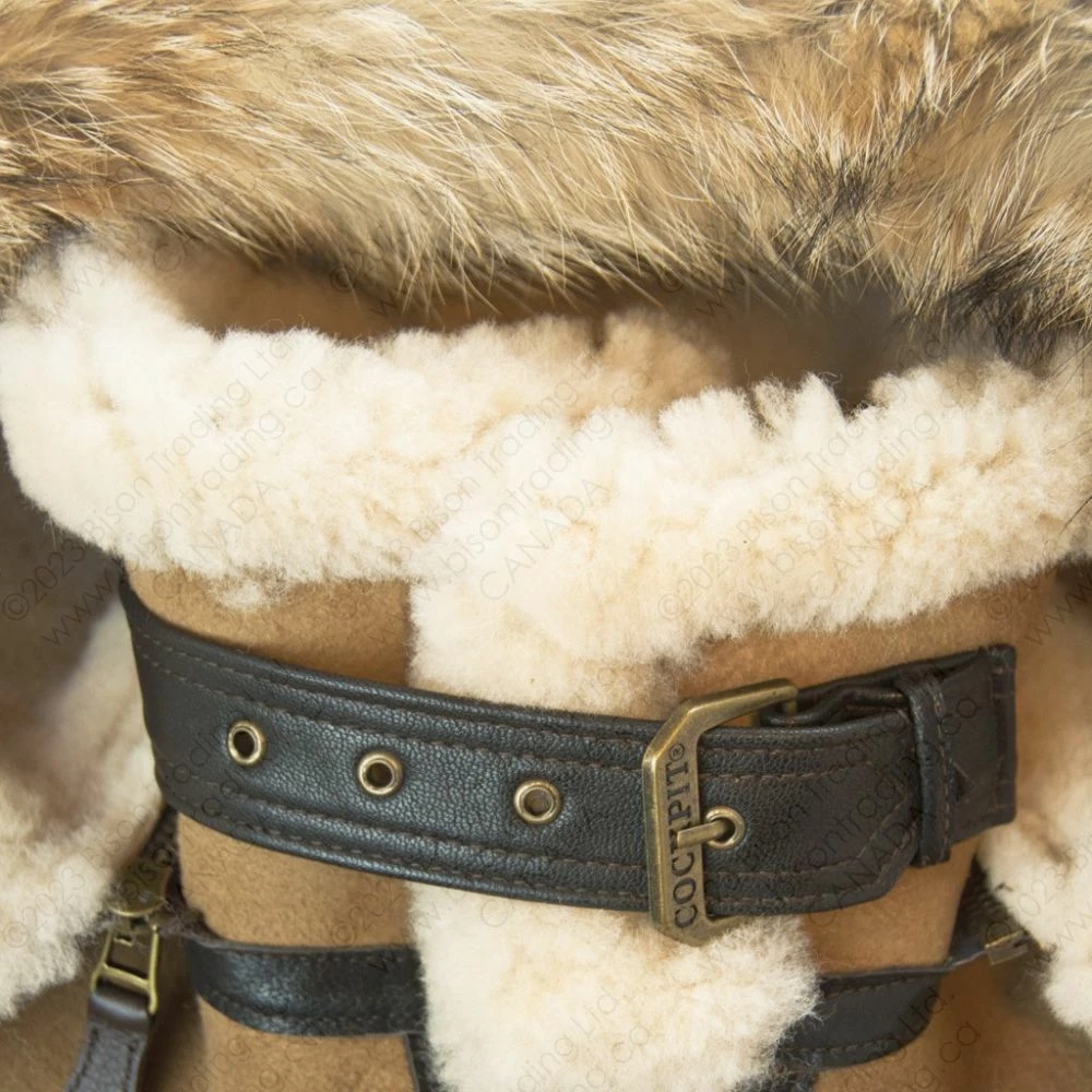 Cockpit USA Women's Hooded B-3 Suede Vest W72N400 5 Cockpit USA Women's Hooded B-3 Suede Vest W72N400 - Image 3