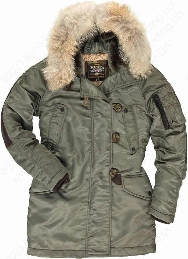 Cockpit USA Women's N3B Long Parka W74W001 3 Cockpit USA Women's N3B Long Parka W74W001