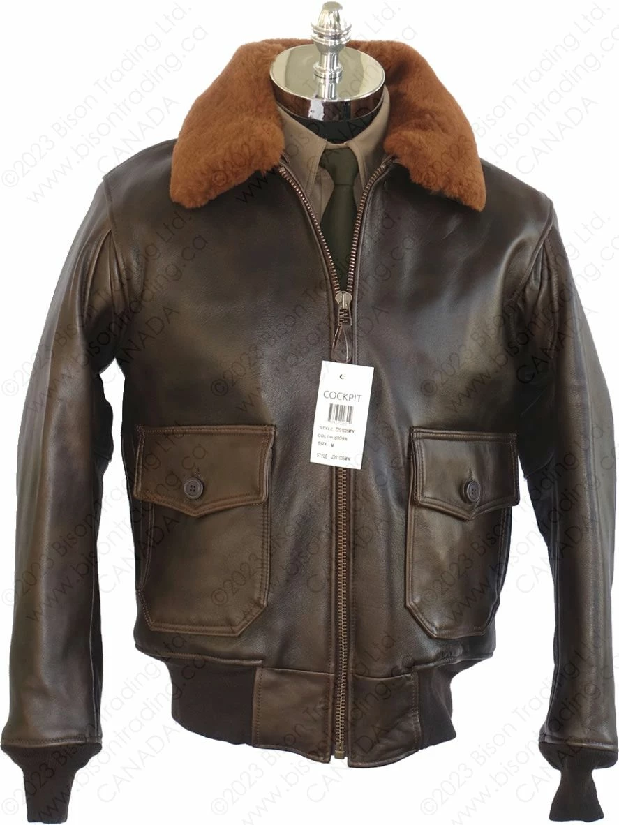 Cockpit USA U.S. Navy Lambskin G-1 Flight Jacket Z201035M 3 Cockpit USA U.S. Navy Lambskin G-1 Flight Jacket Z201035M