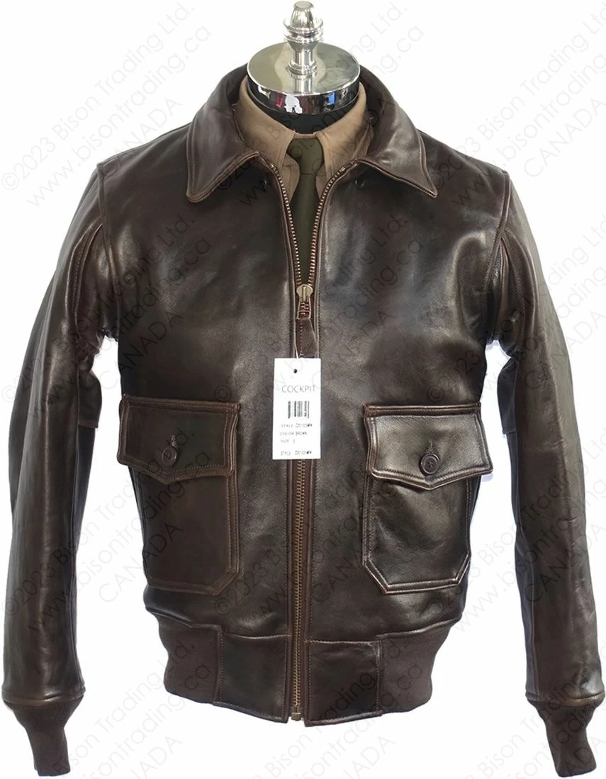 Cockpit USA U.S. Navy Lambskin G-1 Flight Jacket Z201035M 10 Cockpit USA U.S. Navy Lambskin G-1 Flight Jacket Z201035M - Image 8