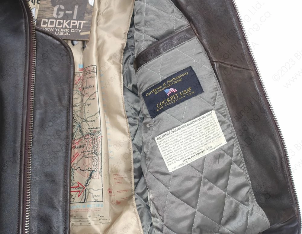 Cockpit USA U.S. Navy Lambskin G-1 Flight Jacket Z201035M 21 Cockpit USA U.S. Navy Lambskin G-1 Flight Jacket Z201035M - Image 19