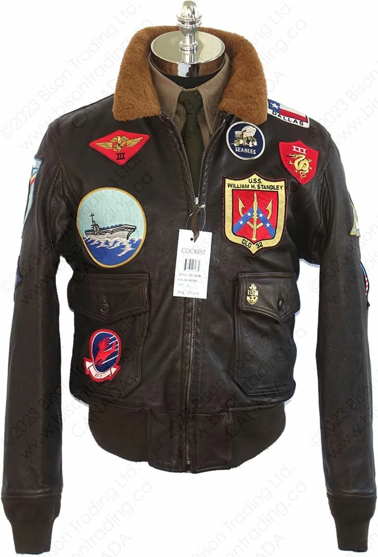 Cockpit USA "Movie Hero" ™ Top Gun Navy G-1 Jacket Z201036T 7 Cockpit USA "Movie Hero" ™ Top Gun Navy G-1 Jacket Z201036T - Image 5