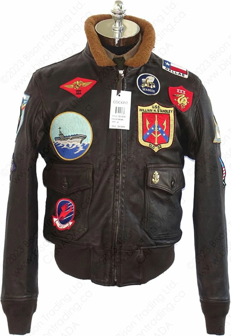 Cockpit USA "Movie Hero" ™ Top Gun Navy G-1 Jacket Z201036T 8 Cockpit USA "Movie Hero" ™ Top Gun Navy G-1 Jacket Z201036T - Image 6