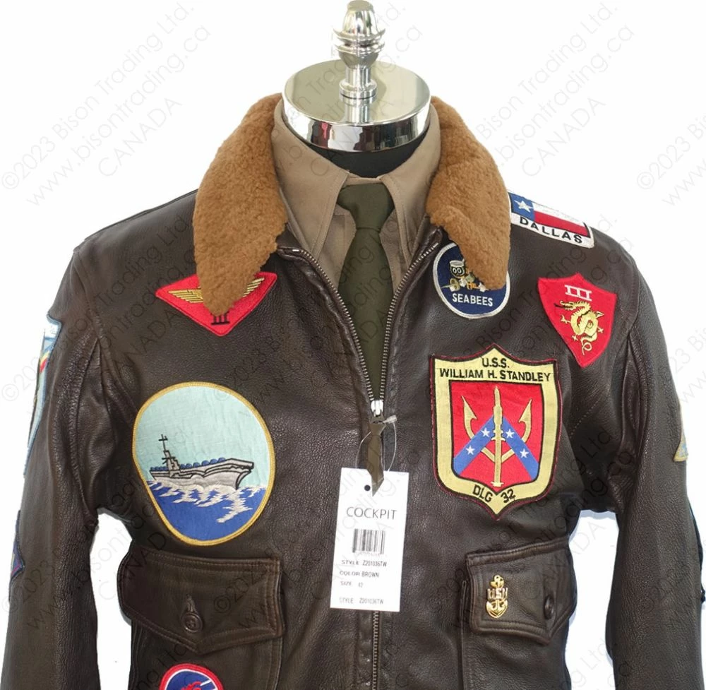 Cockpit USA "Movie Hero" ™ Top Gun Navy G-1 Jacket Z201036T 9 Cockpit USA "Movie Hero" ™ Top Gun Navy G-1 Jacket Z201036T - Image 7