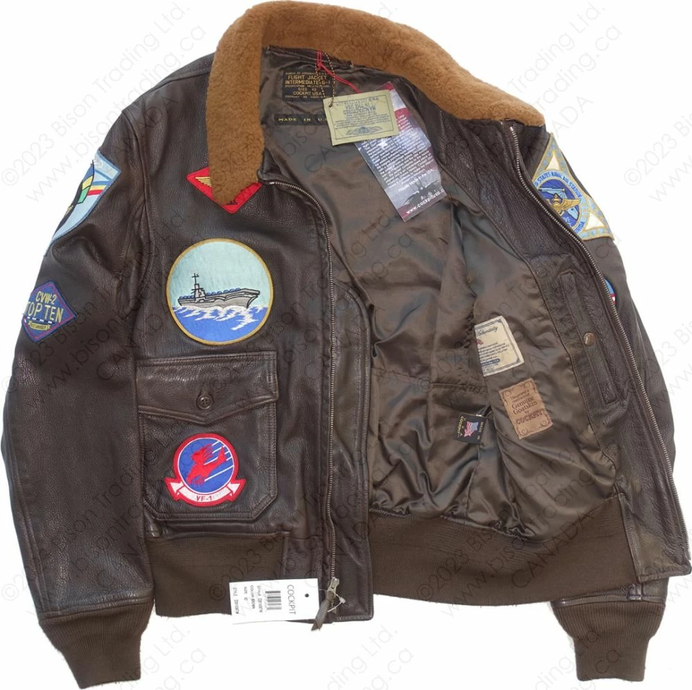 Cockpit USA "Movie Hero" ™ Top Gun Navy G-1 Jacket Z201036T 12 Cockpit USA "Movie Hero" ™ Top Gun Navy G-1 Jacket Z201036T - Image 10