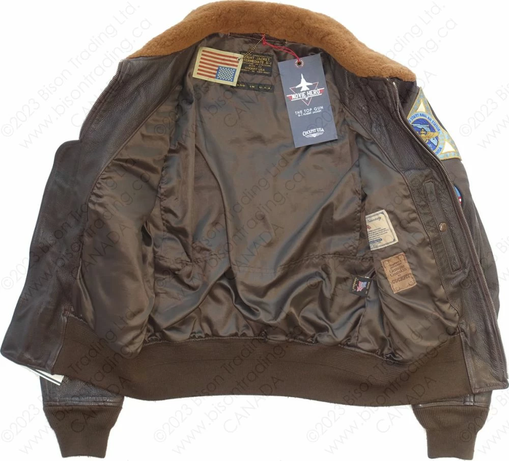 Cockpit USA "Movie Hero" ™ Top Gun Navy G-1 Jacket Z201036T 13 Cockpit USA "Movie Hero" ™ Top Gun Navy G-1 Jacket Z201036T - Image 11
