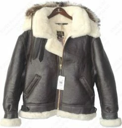 Cockpit USA B-3 Hooded Sheepskin Bomber Jacket Z203615