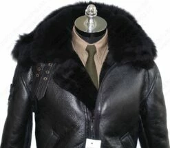 Cockpit USA All Black B-3 Hooded Sheepskin Bomber Jacket Z203615B 30 Cockpit USA All Black B-3 Hooded Sheepskin Bomber Jacket Z203615B -Bison Trading Shop cockpit z203615b 44 19