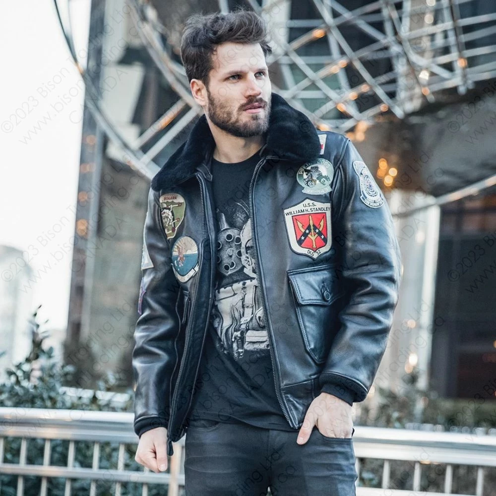 Cockpit USA Top Gun Navy G-1 Jacket Z201036M 6 Cockpit USA Top Gun Navy G-1 Jacket Z201036M - Image 4