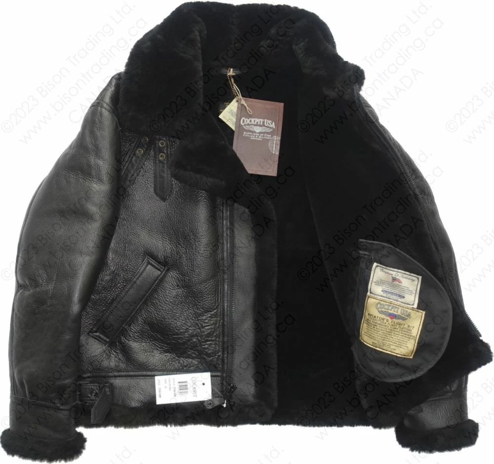 Cockpit USA B-3 Authentic Sheepskin Jacket Z2102BM 12 Cockpit USA B-3 Authentic Sheepskin Jacket Z2102BM - Image 10