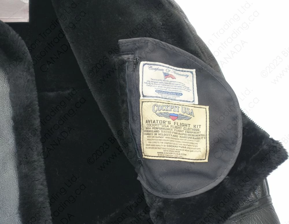 Cockpit USA B-3 Authentic Sheepskin Jacket Z2102BM 19 Cockpit USA B-3 Authentic Sheepskin Jacket Z2102BM - Image 17