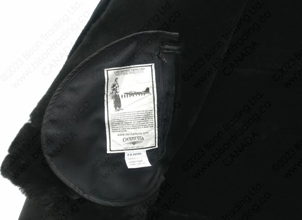 Cockpit USA B-3 Authentic Sheepskin Jacket Z2102BM 20 Cockpit USA B-3 Authentic Sheepskin Jacket Z2102BM - Image 18