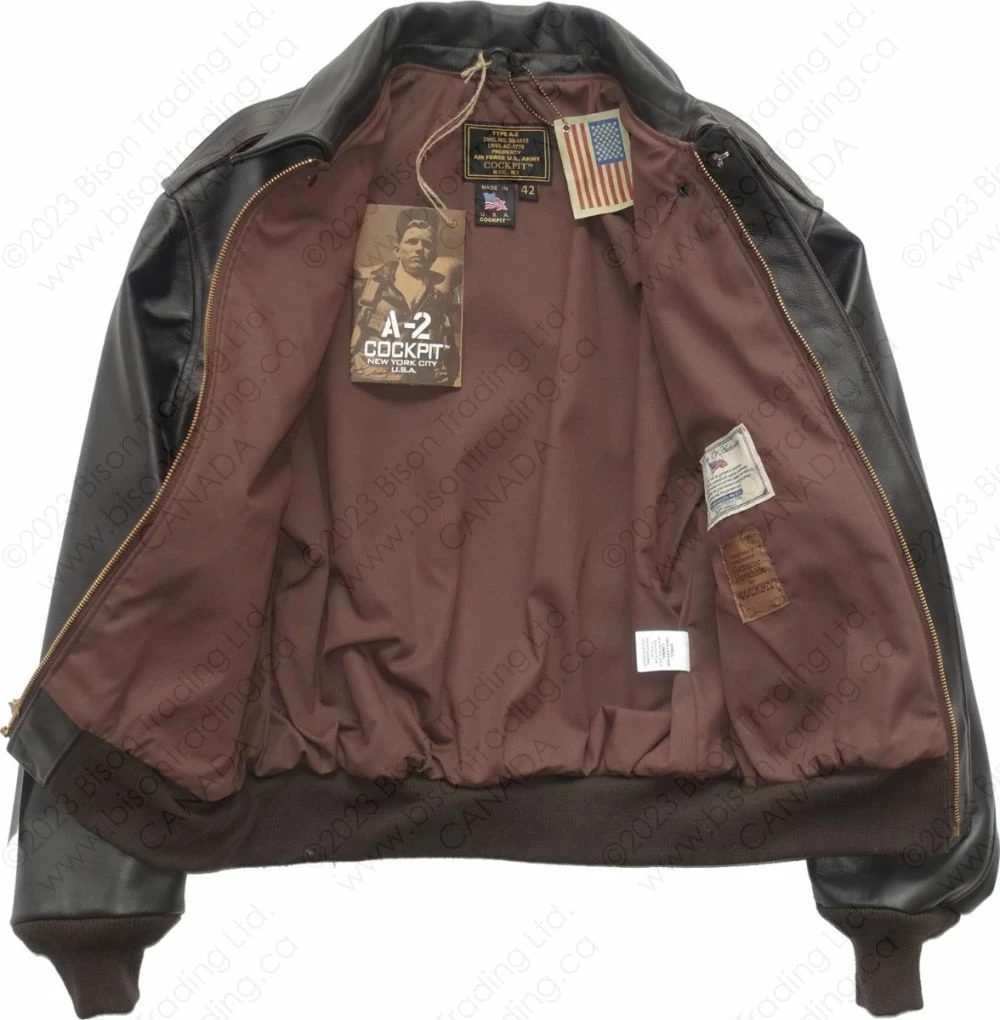 Cockpit USA WWII Government Issue A-2 Jacket Z2107H Mahogany 12 Cockpit USA WWII Government Issue A-2 Jacket Z2107H Mahogany - Image 10