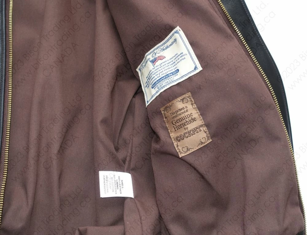 Cockpit USA WWII Government Issue A-2 Jacket Z2107H Mahogany 19 Cockpit USA WWII Government Issue A-2 Jacket Z2107H Mahogany - Image 17