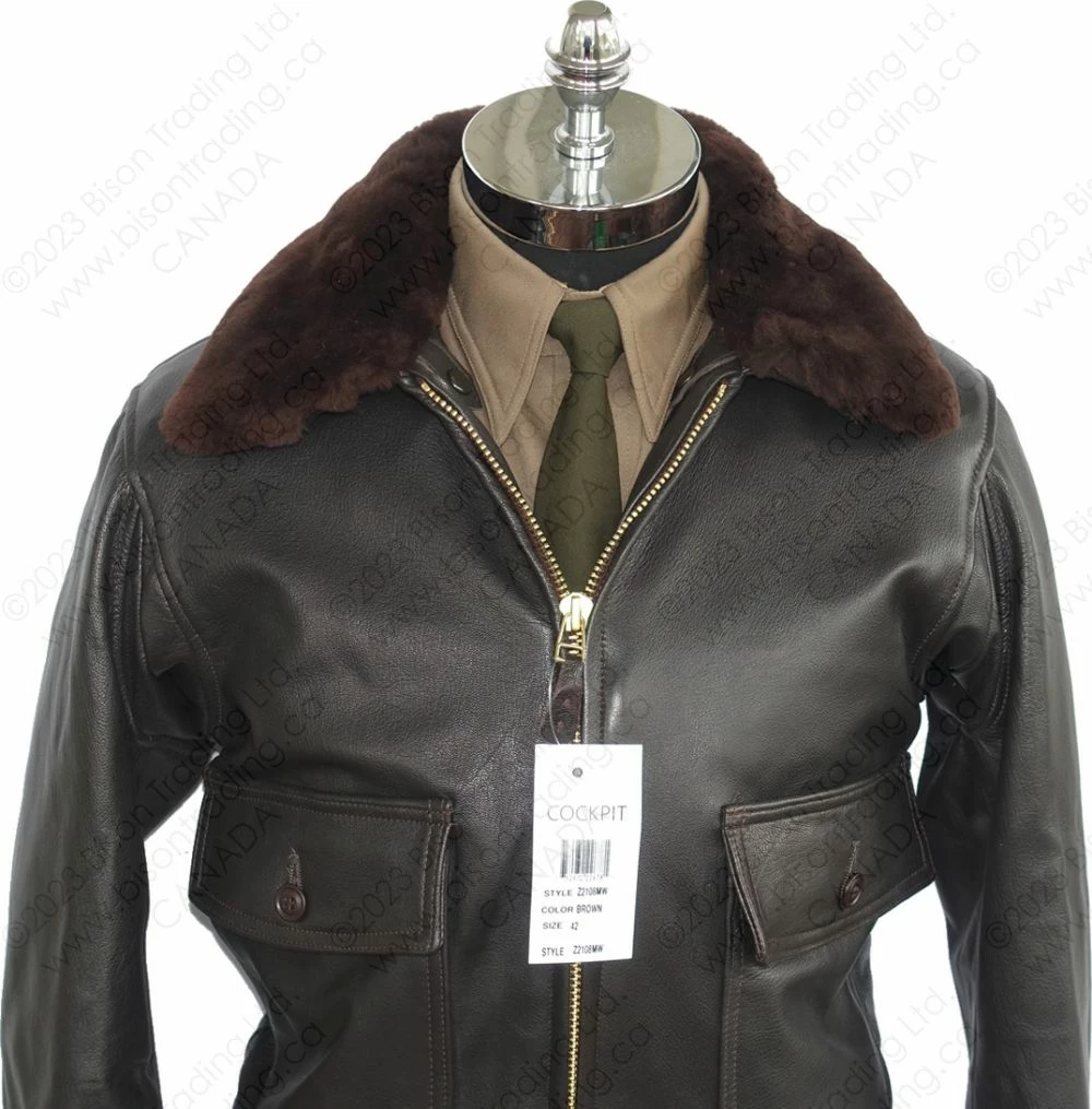 Cockpit USA G-1 Flight Jacket With Removable Collar Z2108M 13 Cockpit USA G-1 Flight Jacket With Removable Collar Z2108M - Image 11