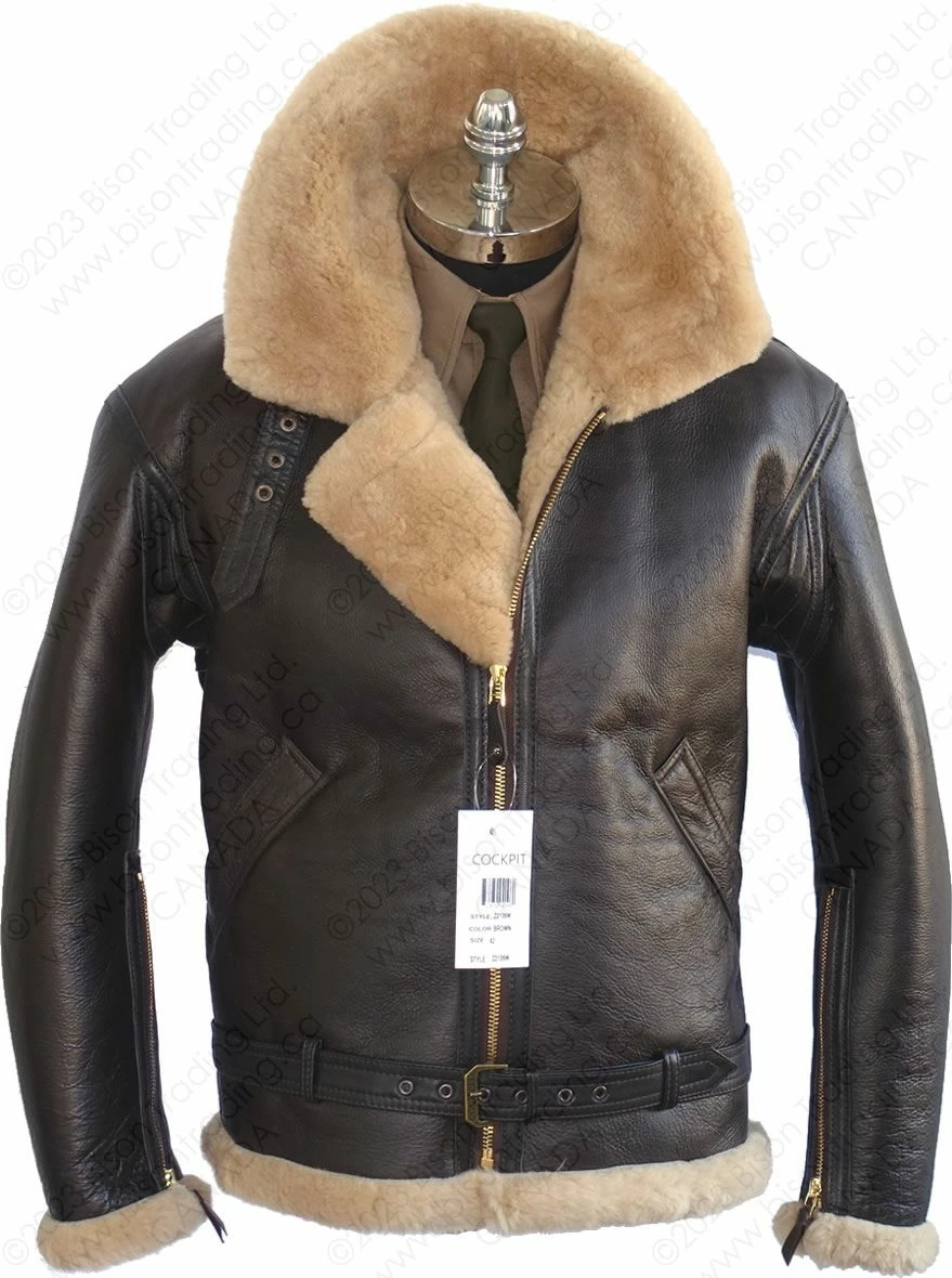 Cockpit USA RAF Sheepskin Bomber Jacket Z2109 7 Cockpit USA RAF Sheepskin Bomber Jacket Z2109 - Image 5