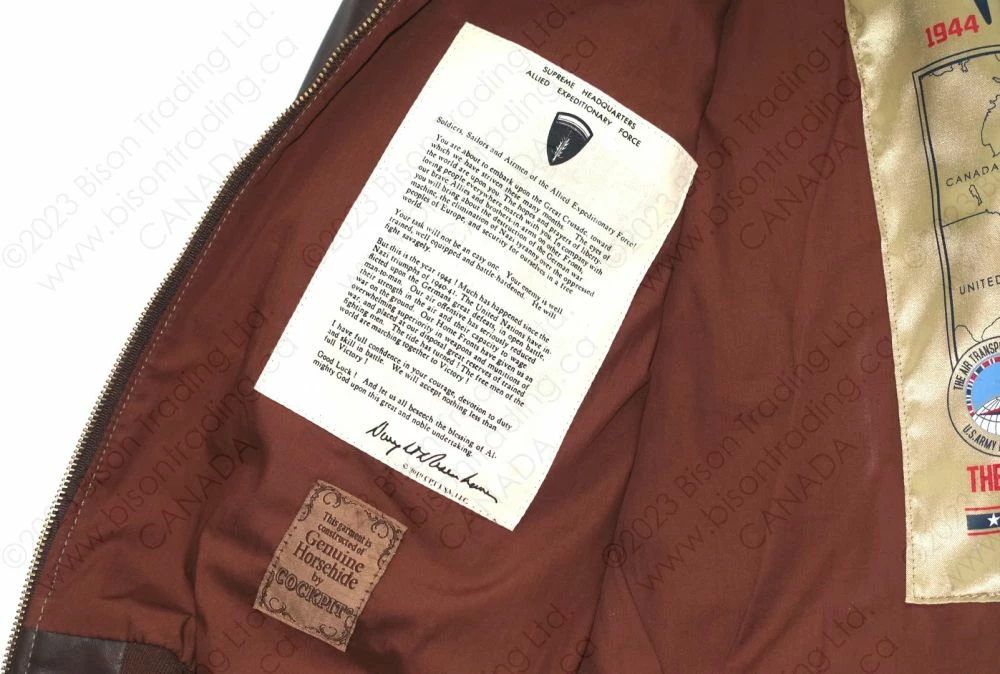 Cockpit USA 75th Anniversary Limited Edition D-Day A-2 Jacket Z21B102 20 Cockpit USA 75th Anniversary Limited Edition D-Day A-2 Jacket Z21B102 - Image 18