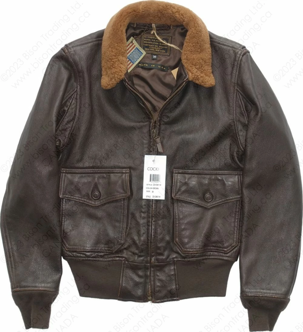 Cockpit USA Classic Naval Aviator's "100 Mission" Flight Jacket Z21C0071 13 Cockpit USA Classic Naval Aviator's "100 Mission" Flight Jacket Z21C0071 - Image 11