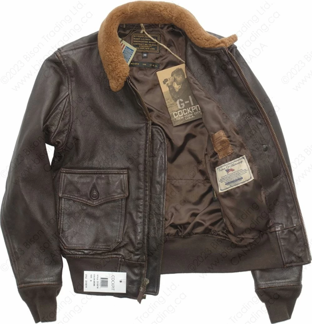 Cockpit USA Classic Naval Aviator's "100 Mission" Flight Jacket Z21C0071 14 Cockpit USA Classic Naval Aviator's "100 Mission" Flight Jacket Z21C0071 - Image 12